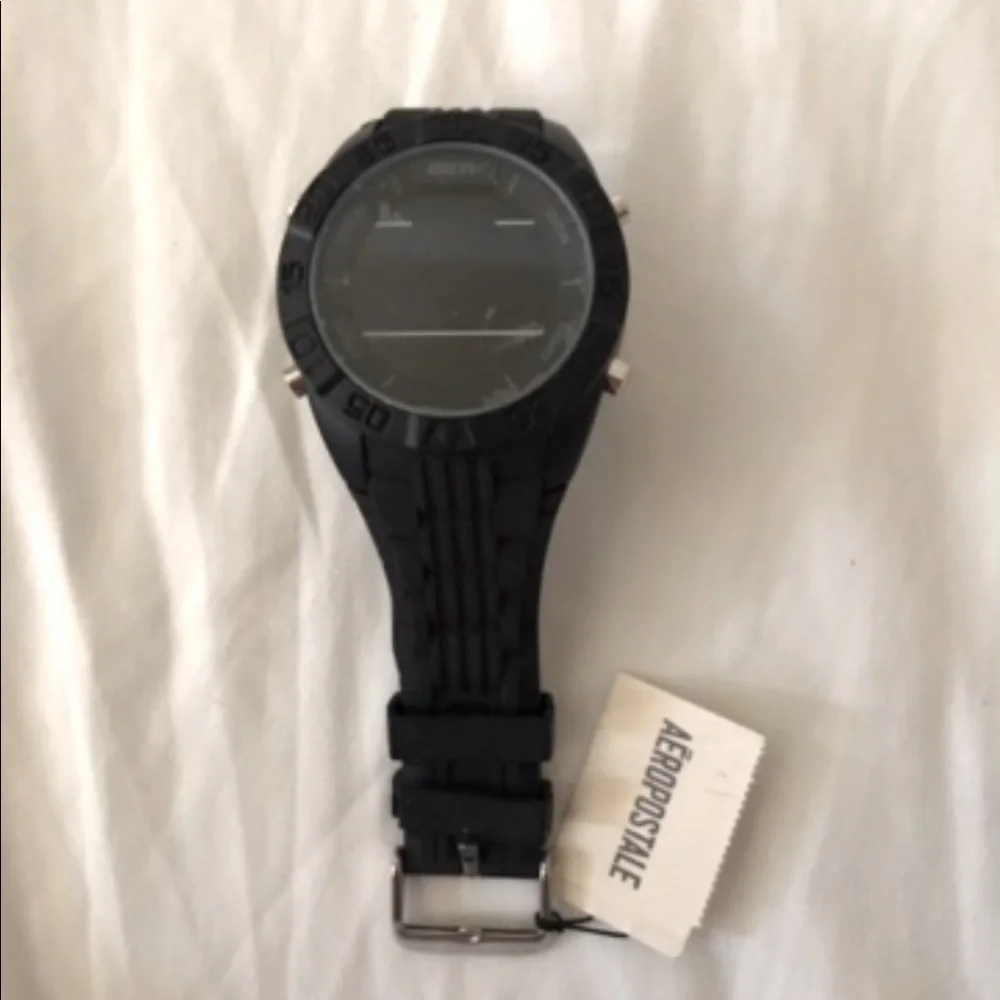 Aeropostale men watch Silicone band  Black brand new never used